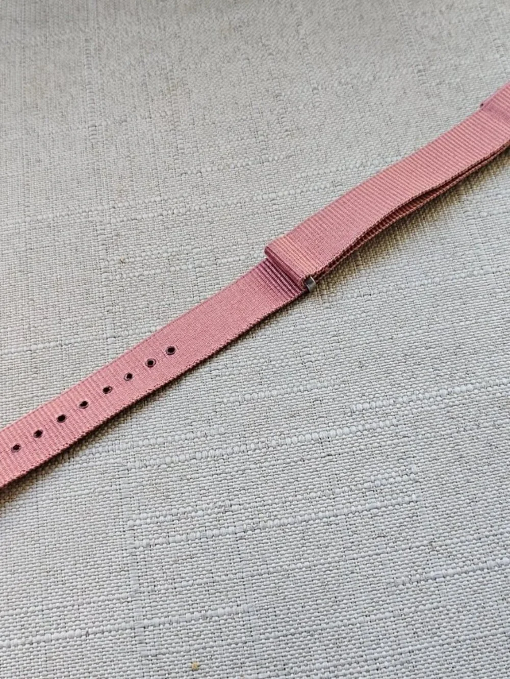 Replacement Strap Pink Canvas Watch Strap Band Adjustable Size 14mm Unbranded